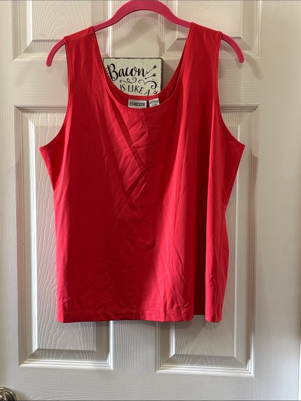 Chico's Island  Coral Scoop Neck Tank SIZE 3/XL NWT